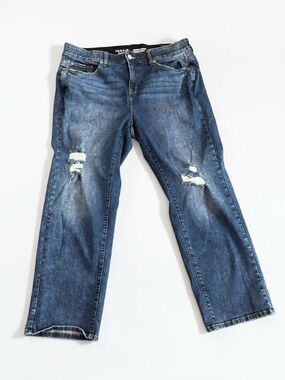 Torrid Bombshell Straight Premium Stretch Distressed Jeans Dark Wash Women's 20R